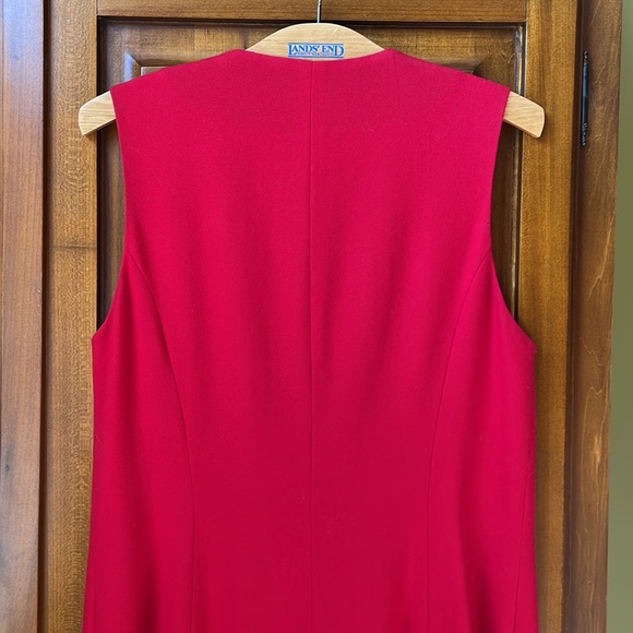 Lands End Wool Button front Dress or vest - Picture 8 of 9